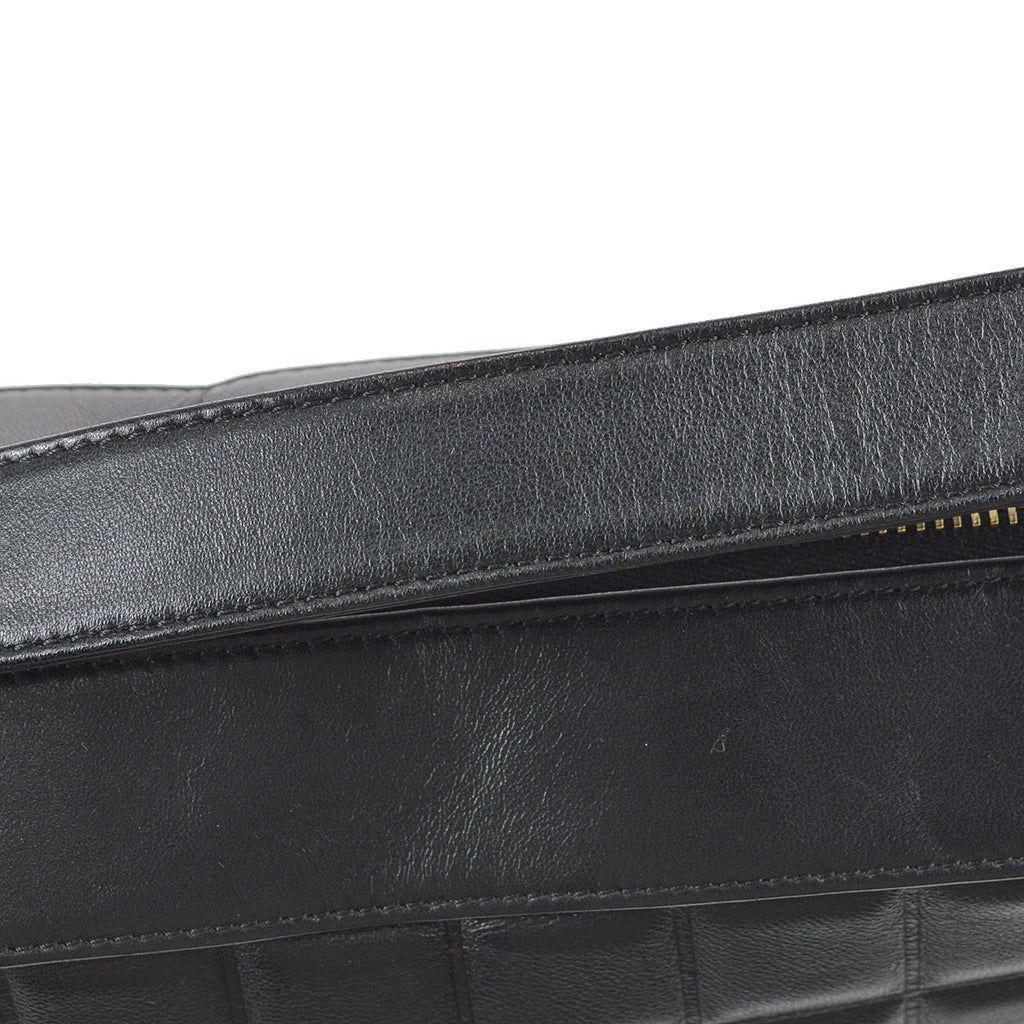 Chanel Choco Bar Shoulder Bag Black Lambskin