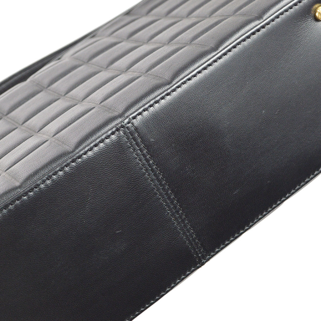 Chanel Choco Bar Shoulder Bag Black Lambskin