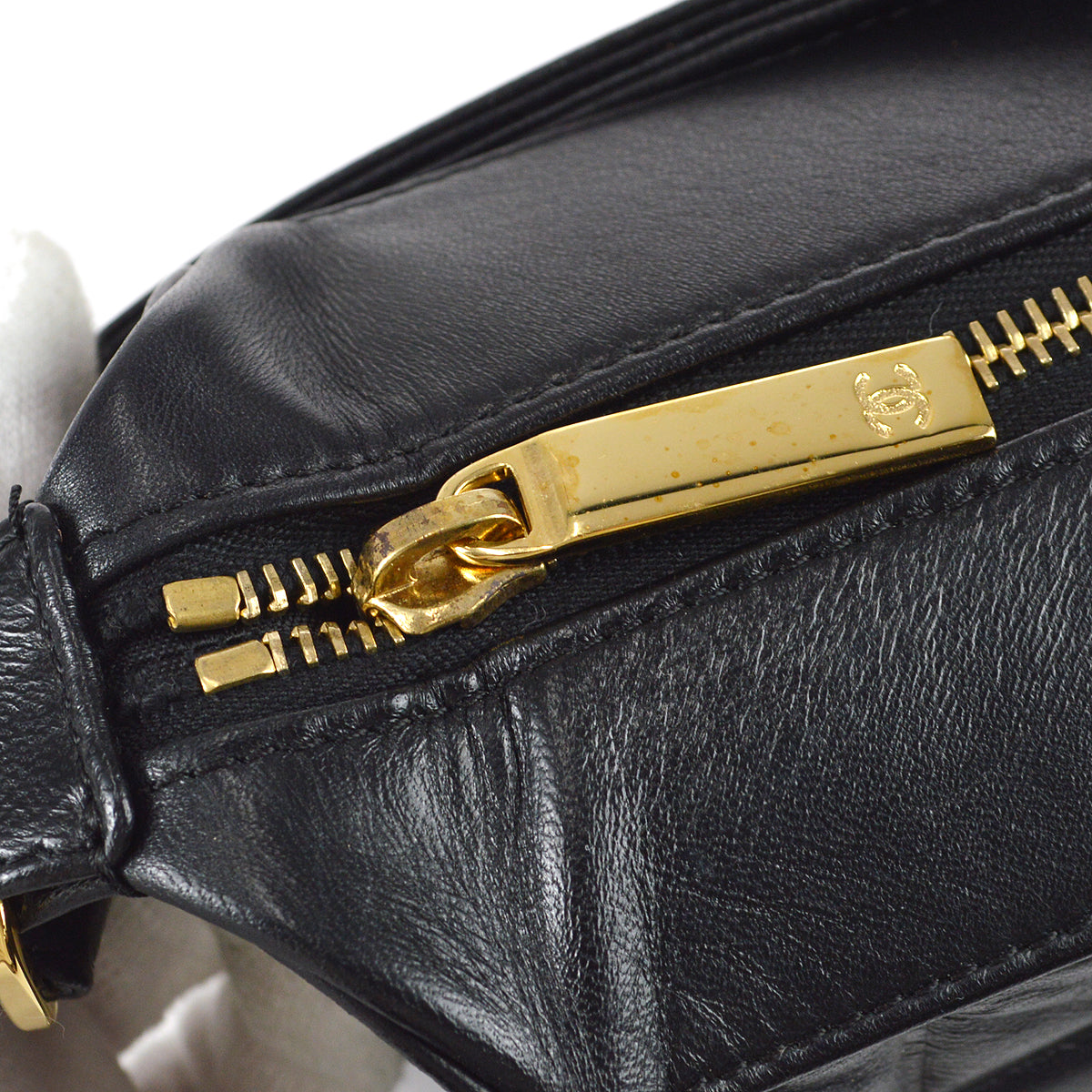 Chanel Choco Bar Shoulder Bag Black Lambskin