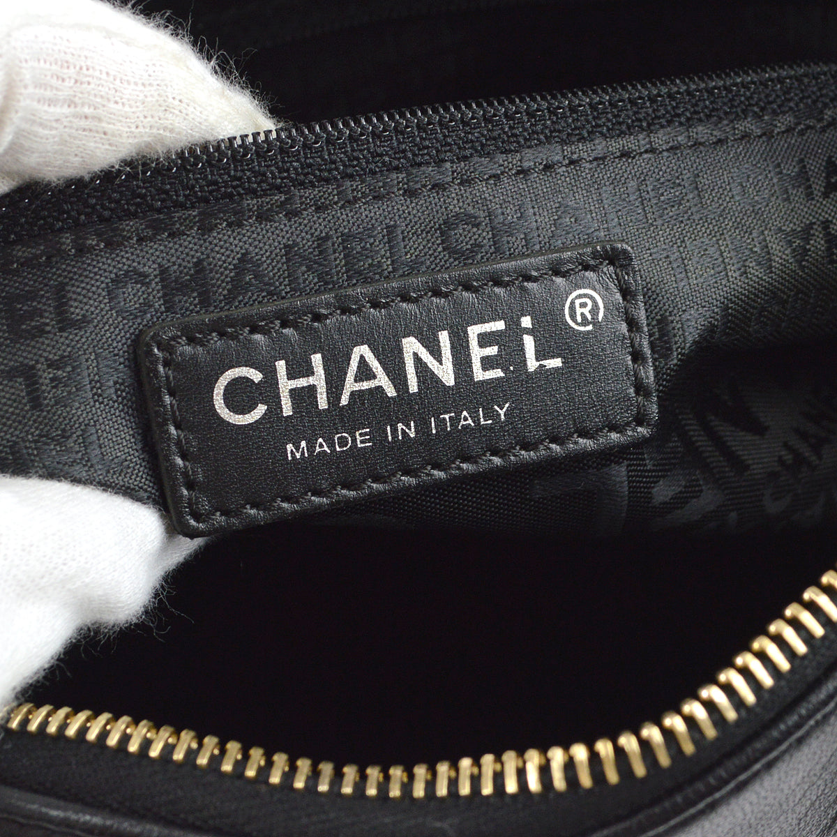 Chanel Choco Bar Shoulder Bag Black Lambskin