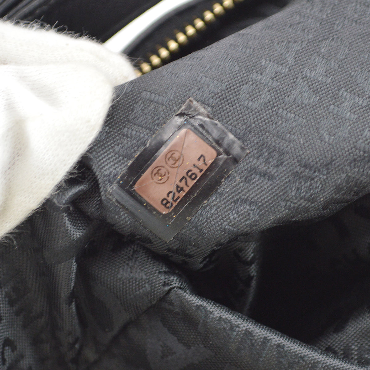Chanel Choco Bar Shoulder Bag Black Lambskin