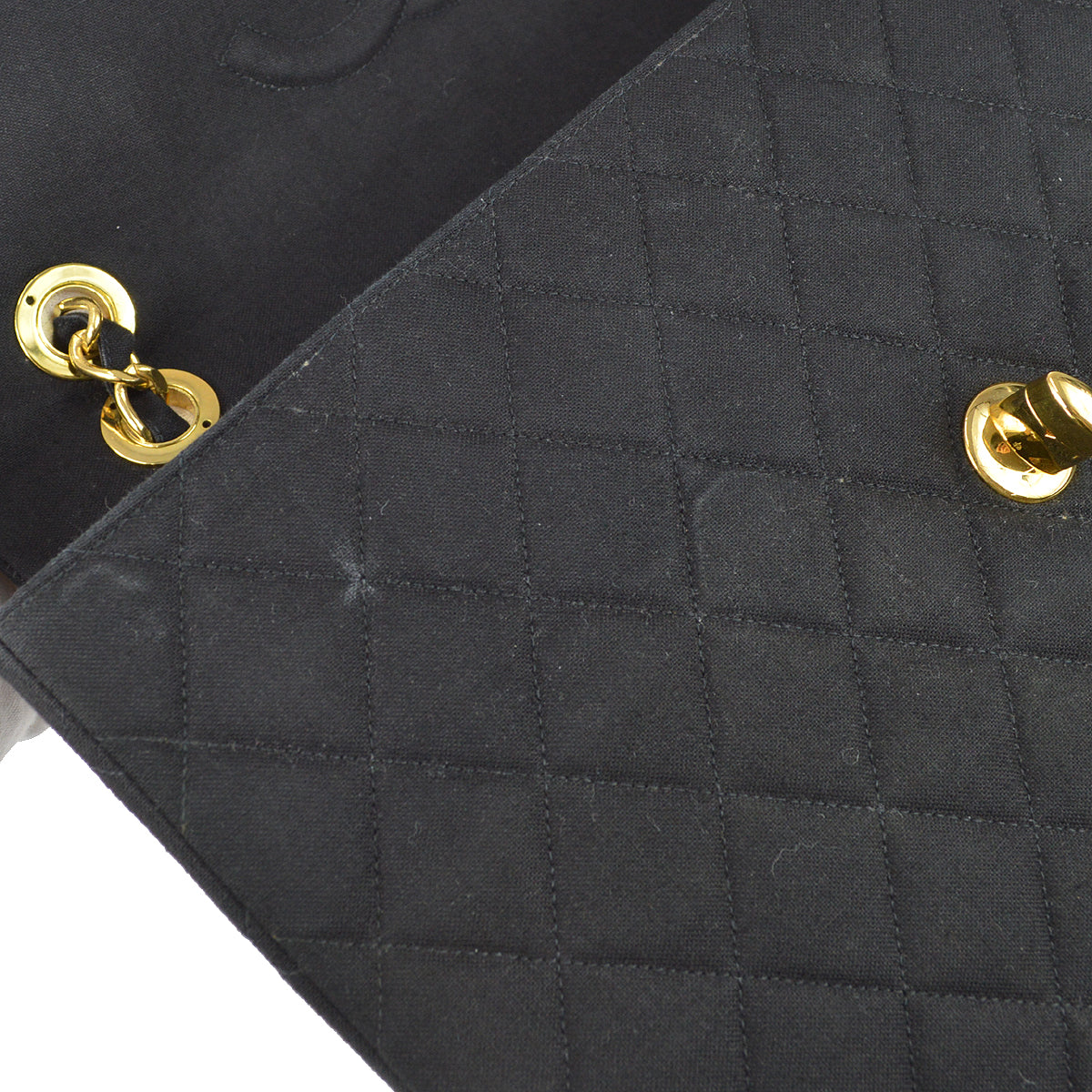 Chanel Classic Flap Maxi Shoulder Bag Black Canvas