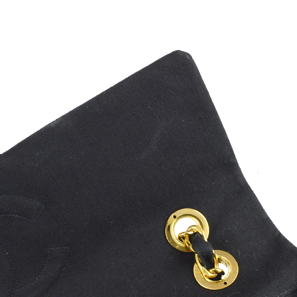 Chanel Classic Flap Maxi Shoulder Bag Black Canvas