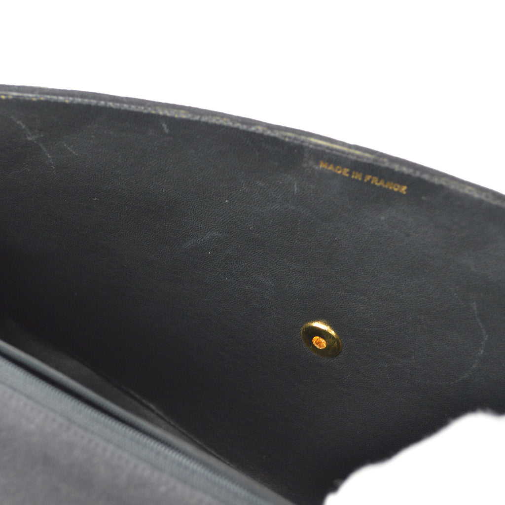 Chanel Classic Flap Maxi Shoulder Bag Black Canvas
