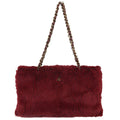 Chanel Chain Tote Bag Bordeaux Fur