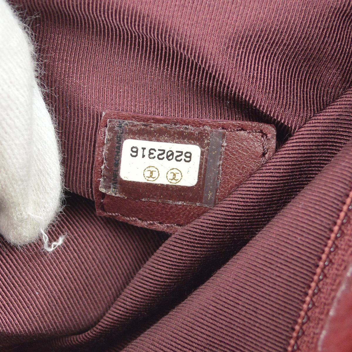 Chanel Chain Tote Bag Bordeaux Fur