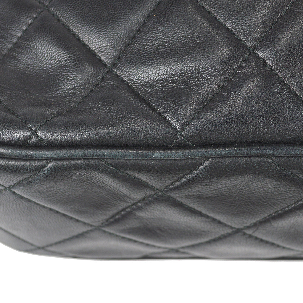 Chanel Chain Shoulder Bag Black Lambskin