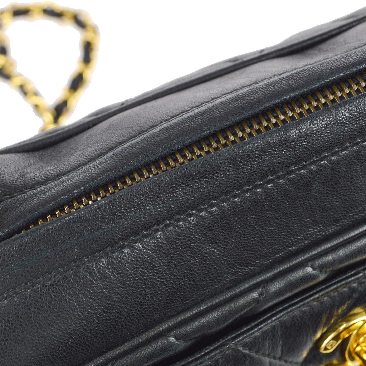 Chanel Chain Shoulder Bag Black Lambskin