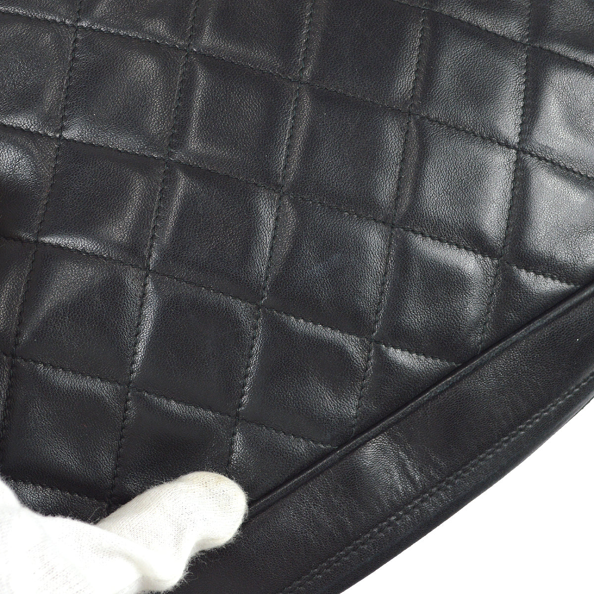 Chanel Chain Shoulder Bag Black Lambskin