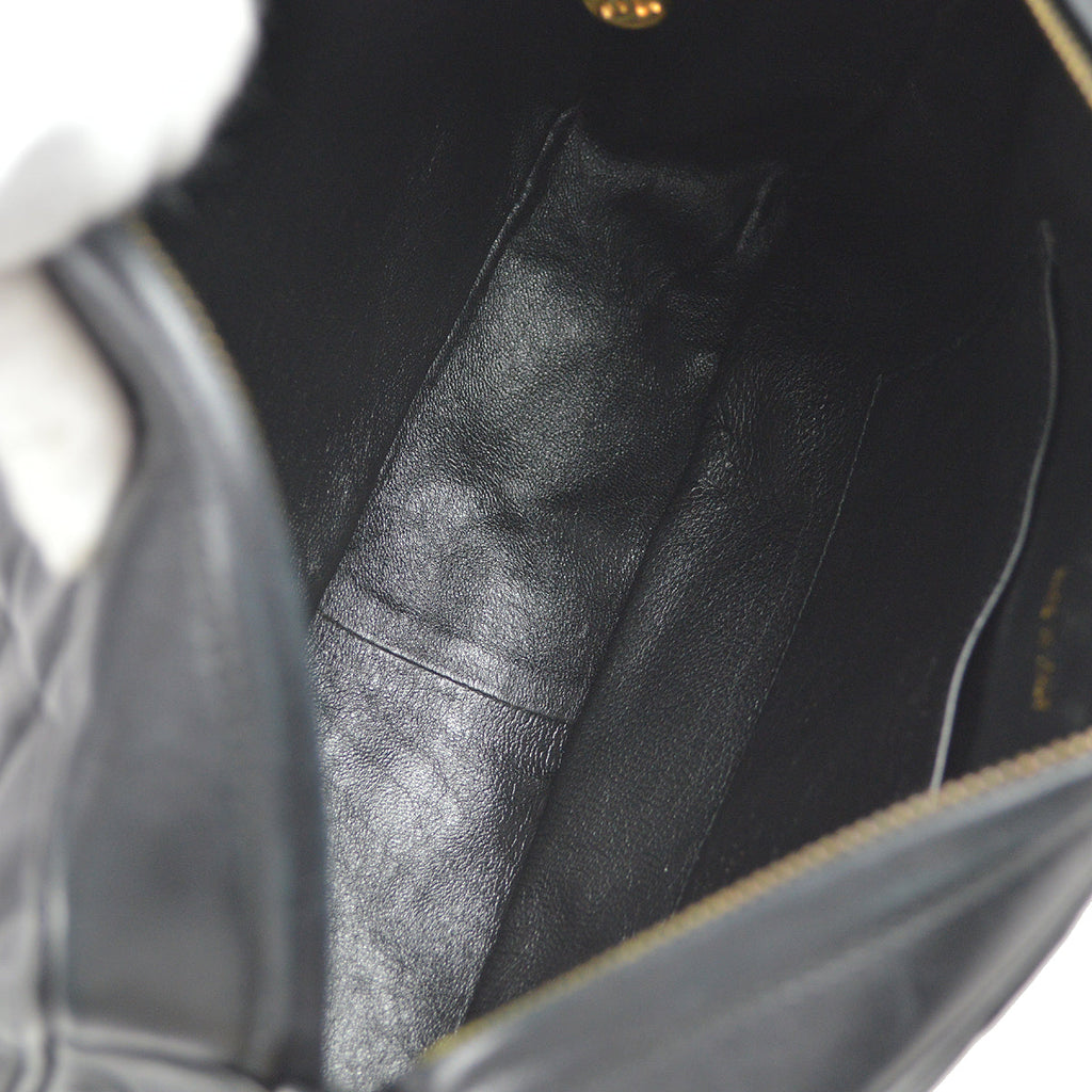 Chanel Chain Shoulder Bag Black Lambskin