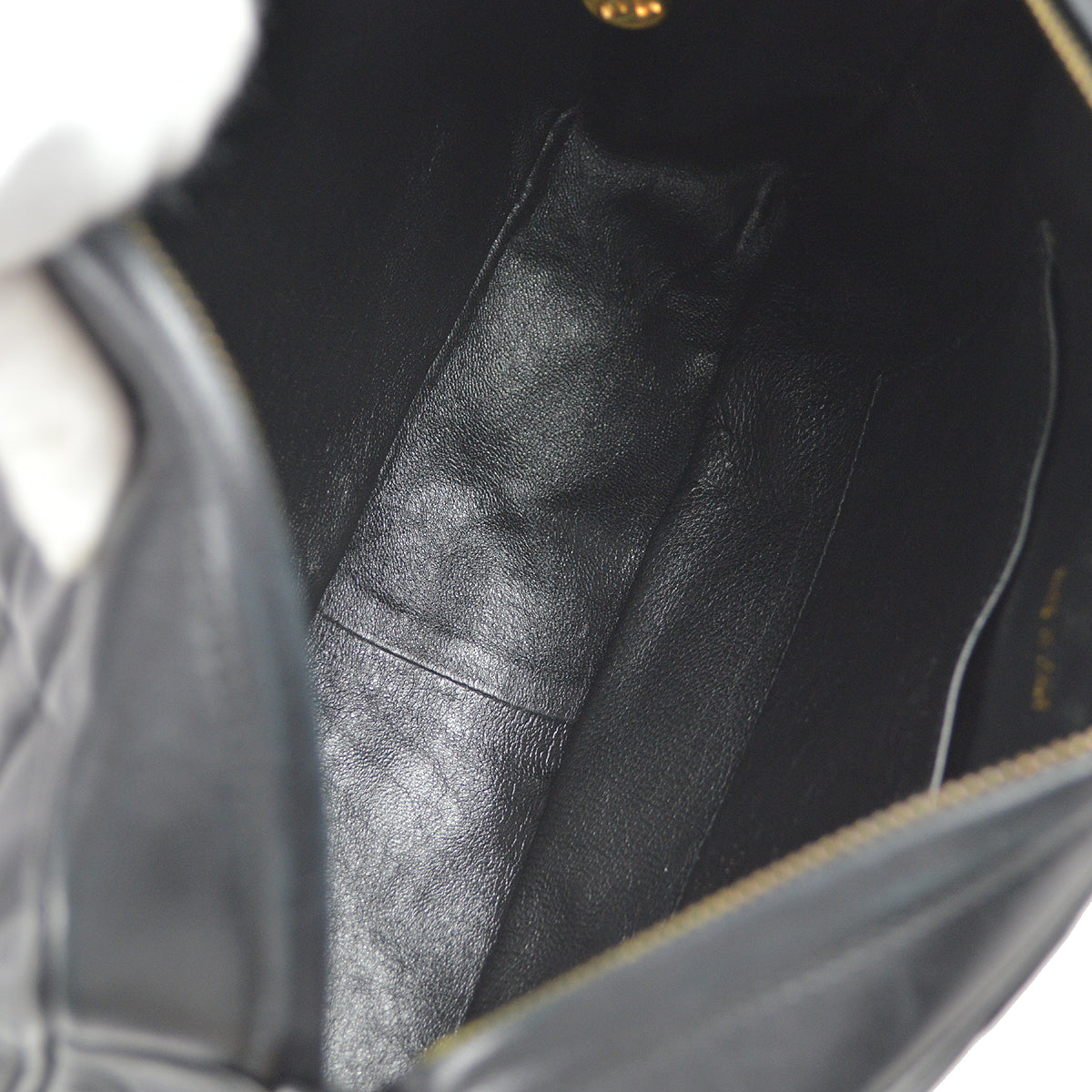 Chanel Chain Shoulder Bag Black Lambskin