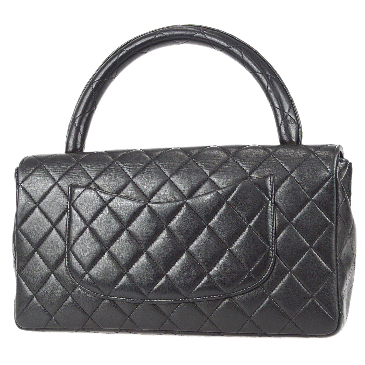 Chanel Classic Single Flap Medium Handbag Black Lambskin