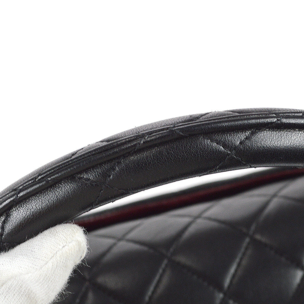 Chanel Classic Single Flap Medium Handbag Black Lambskin