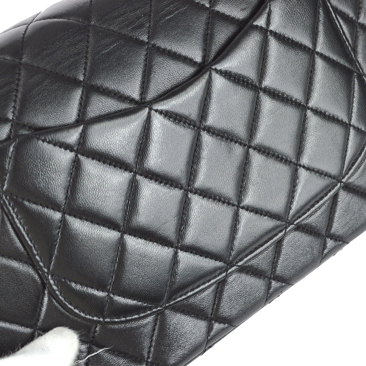 Chanel Classic Single Flap Medium Handbag Black Lambskin