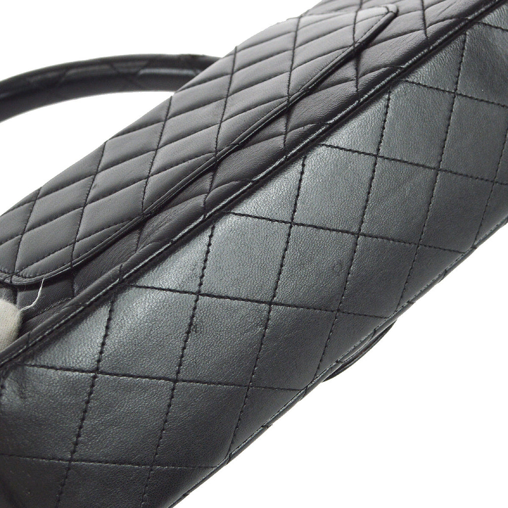 Chanel Classic Single Flap Medium Handbag Black Lambskin