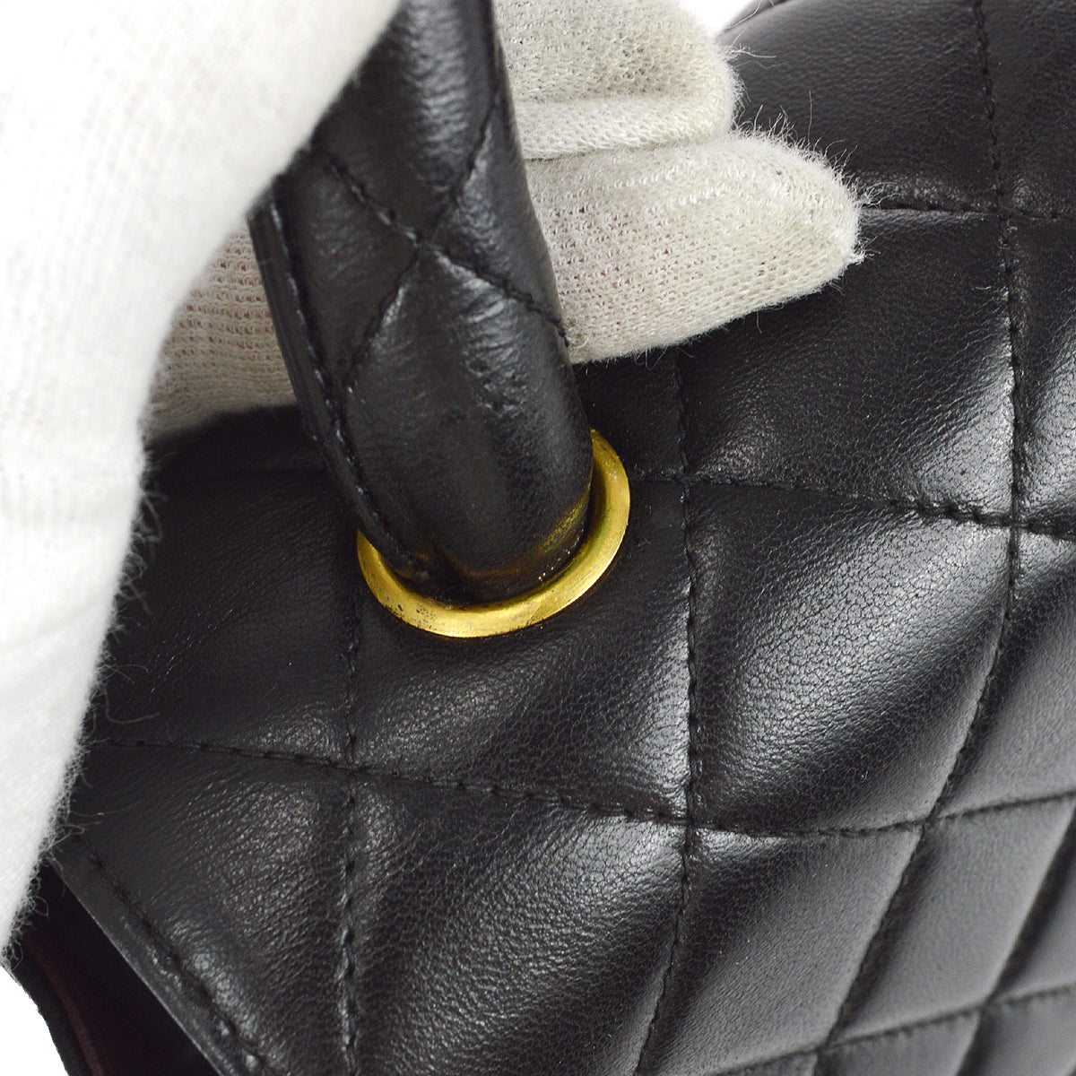 Chanel Classic Single Flap Medium Handbag Black Lambskin