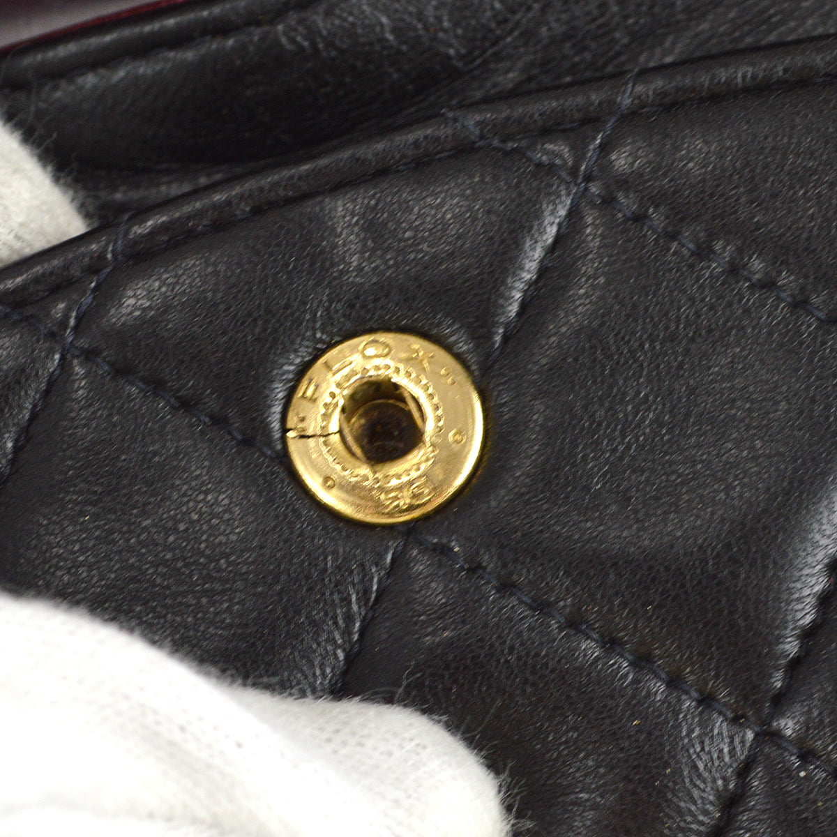 Chanel 1991-1994 Classic Double Flap Small Shoulder Bag Black Lambskin