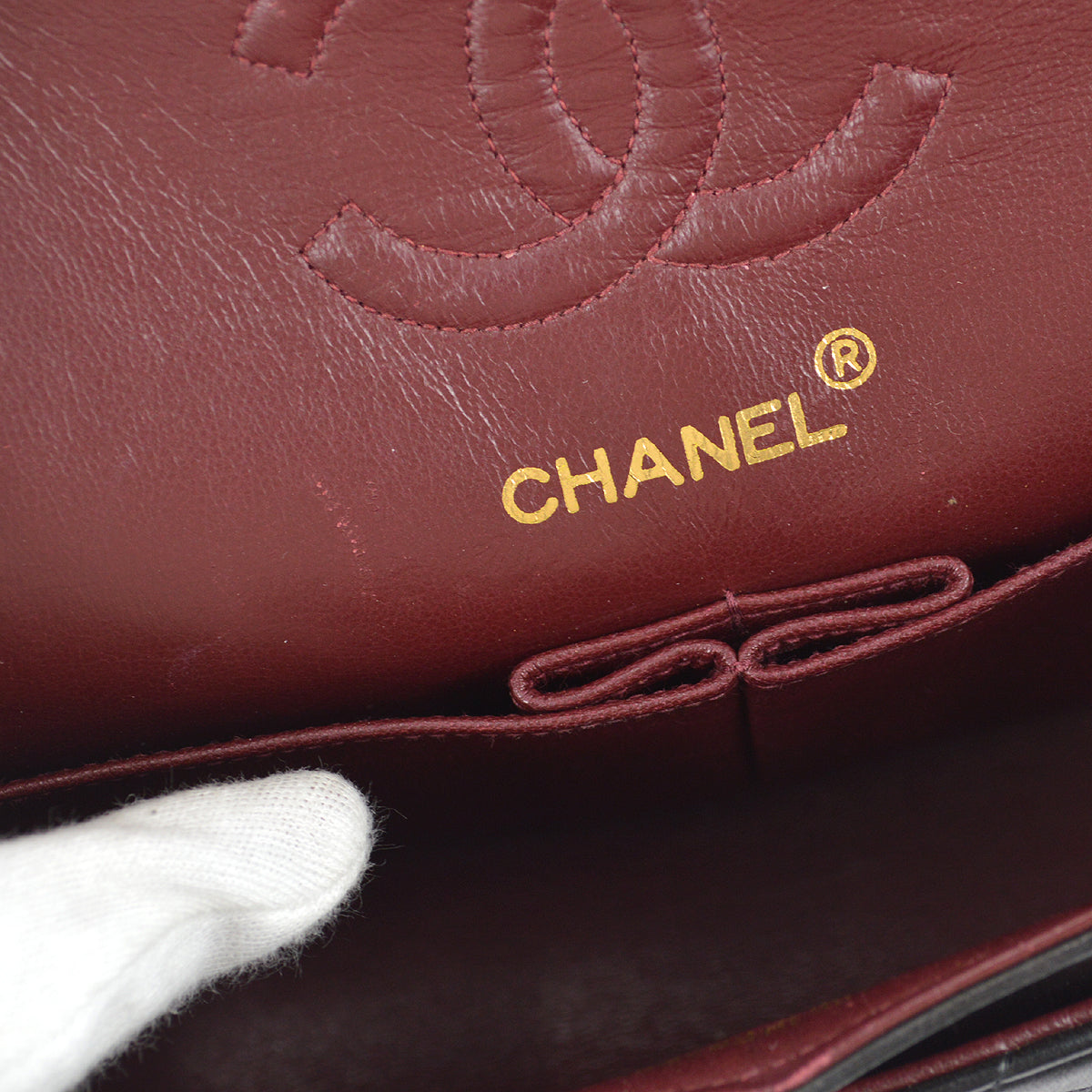 Chanel 1991-1994 Classic Double Flap Small Shoulder Bag Black Lambskin