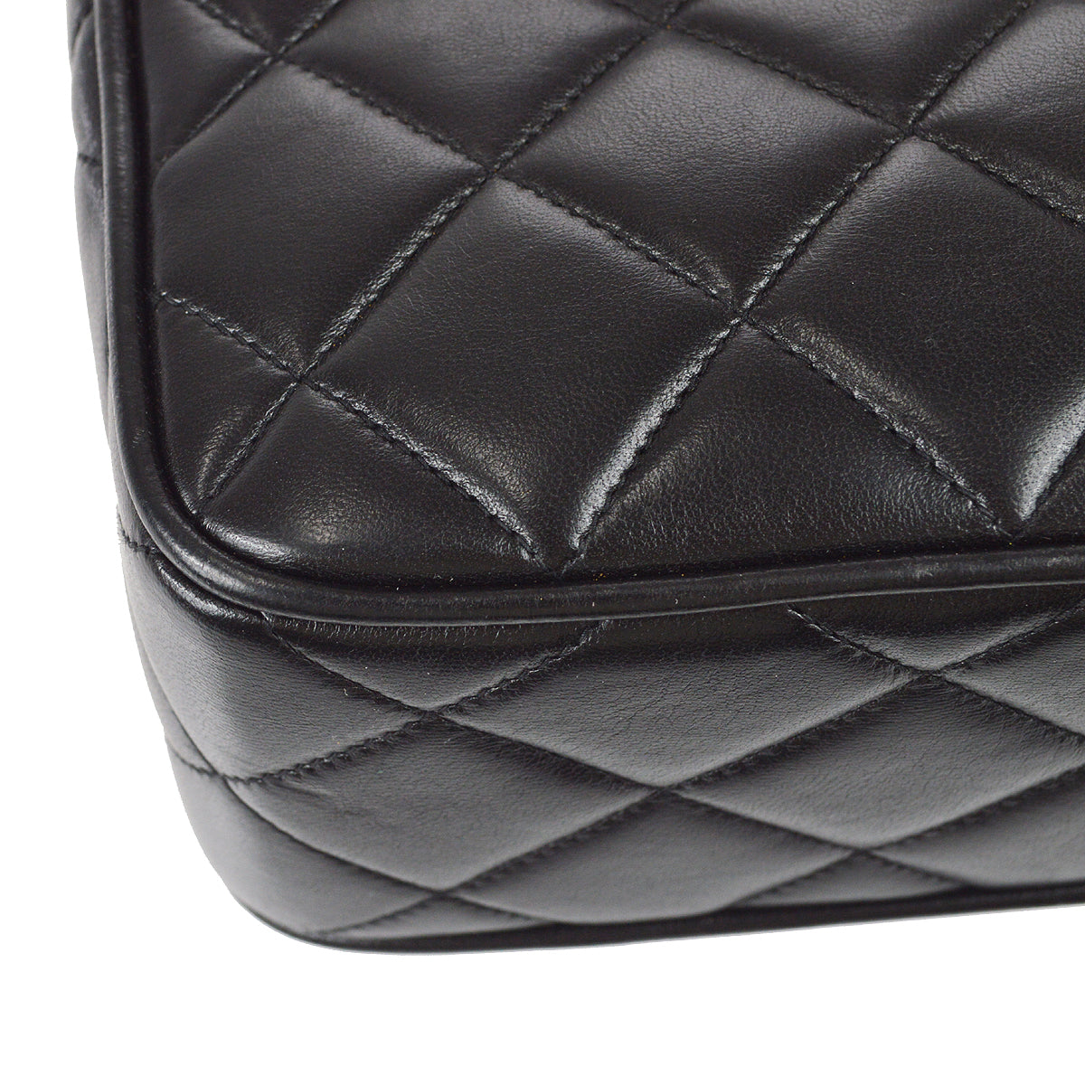 Chanel Fringe Bijou Chain Shoulder Bag Black Lambskin