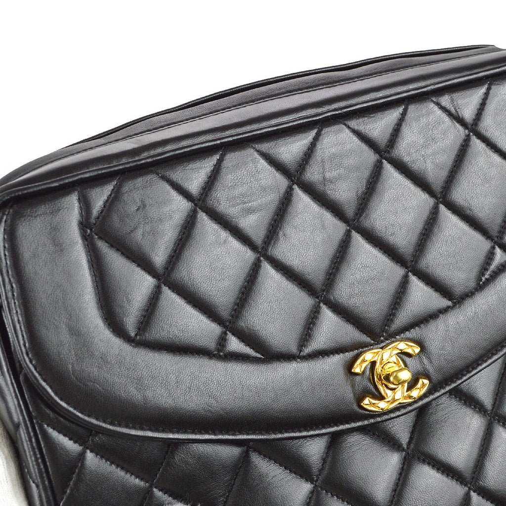 Chanel Fringe Bijou Chain Shoulder Bag Black Lambskin