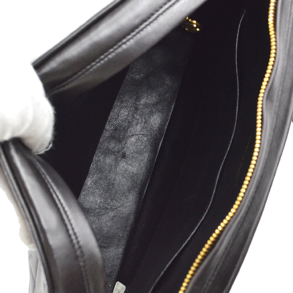 Chanel Fringe Bijou Chain Shoulder Bag Black Lambskin