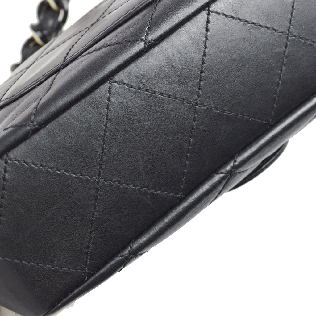 Chanel Classic Single Flap Chain Shoulder Bag Black Lambskin