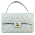 Chanel 2004-2005 Wild Stitch Handbag Ice Blue Calfskin