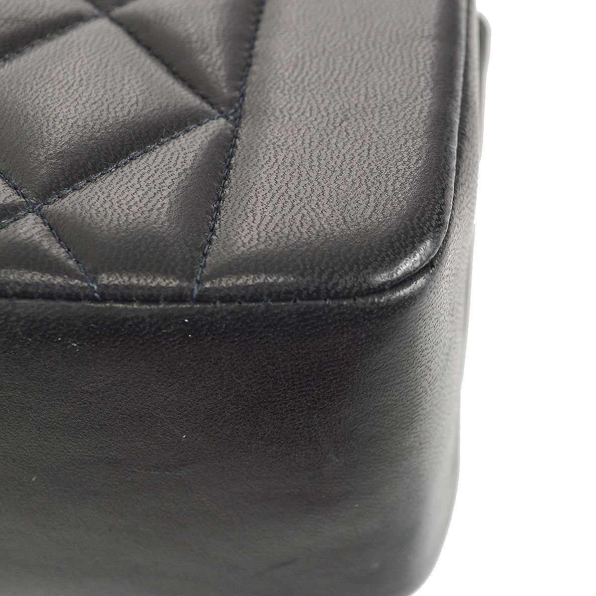 Chanel * 1994-1996 Small Diana Chain Shoulder Bag Black Lambskin