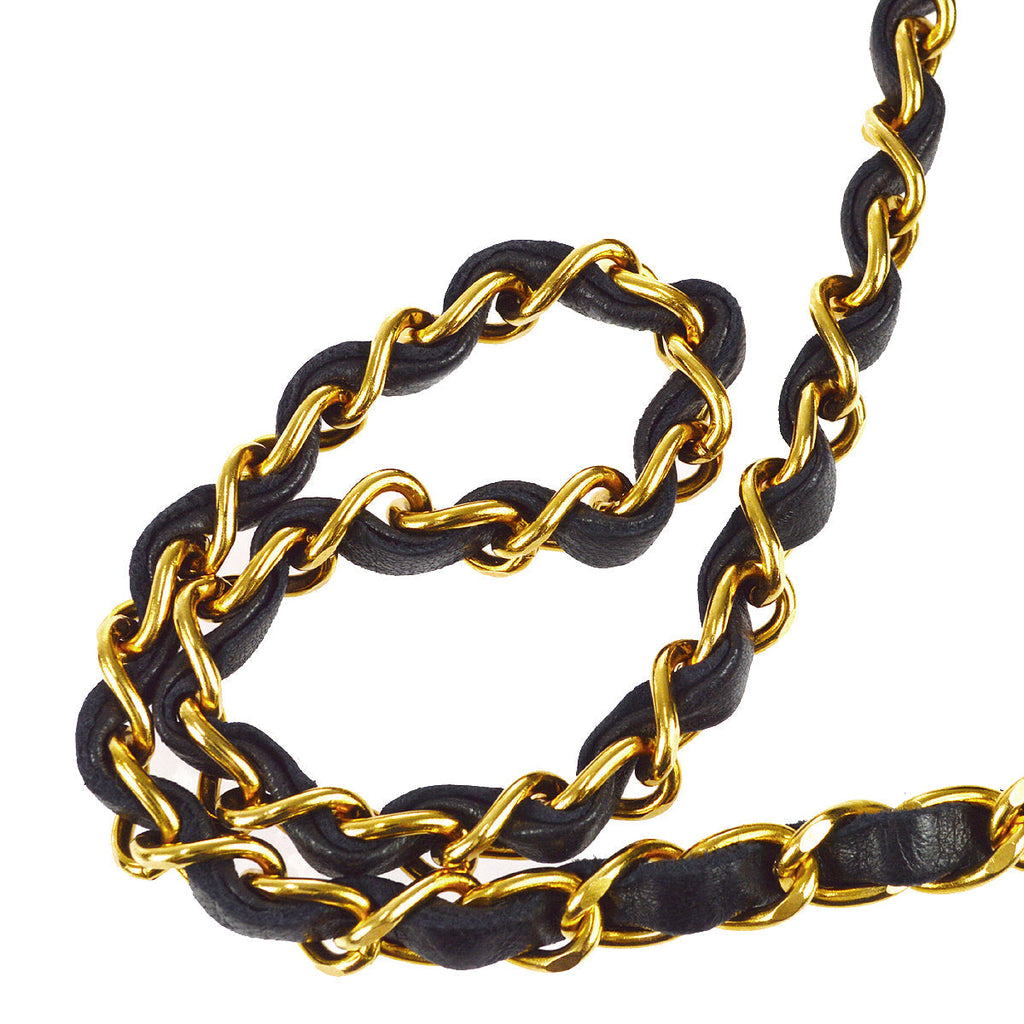 Chanel * 1994-1996 Small Diana Chain Shoulder Bag Black Lambskin