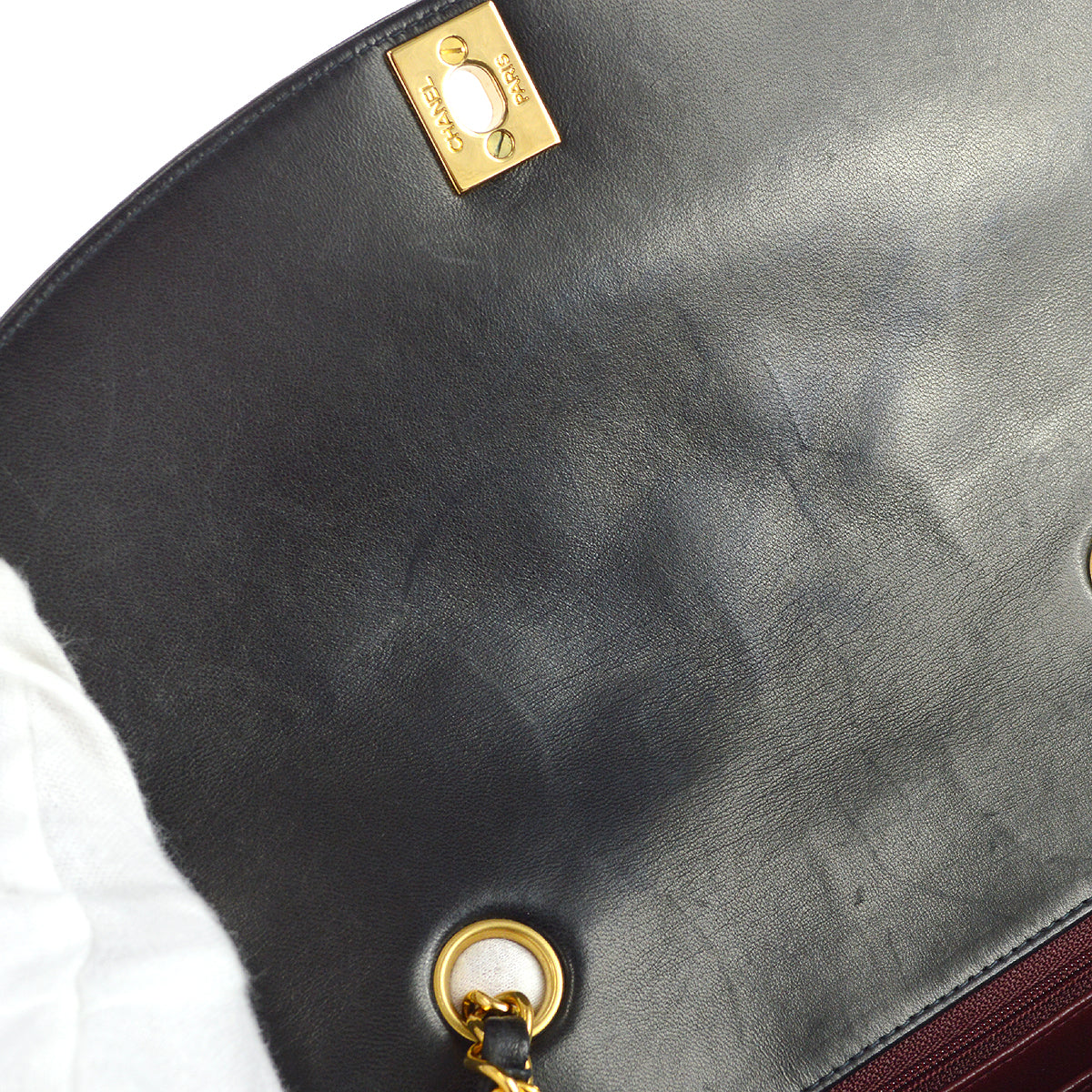 Chanel * 1994-1996 Small Diana Chain Shoulder Bag Black Lambskin