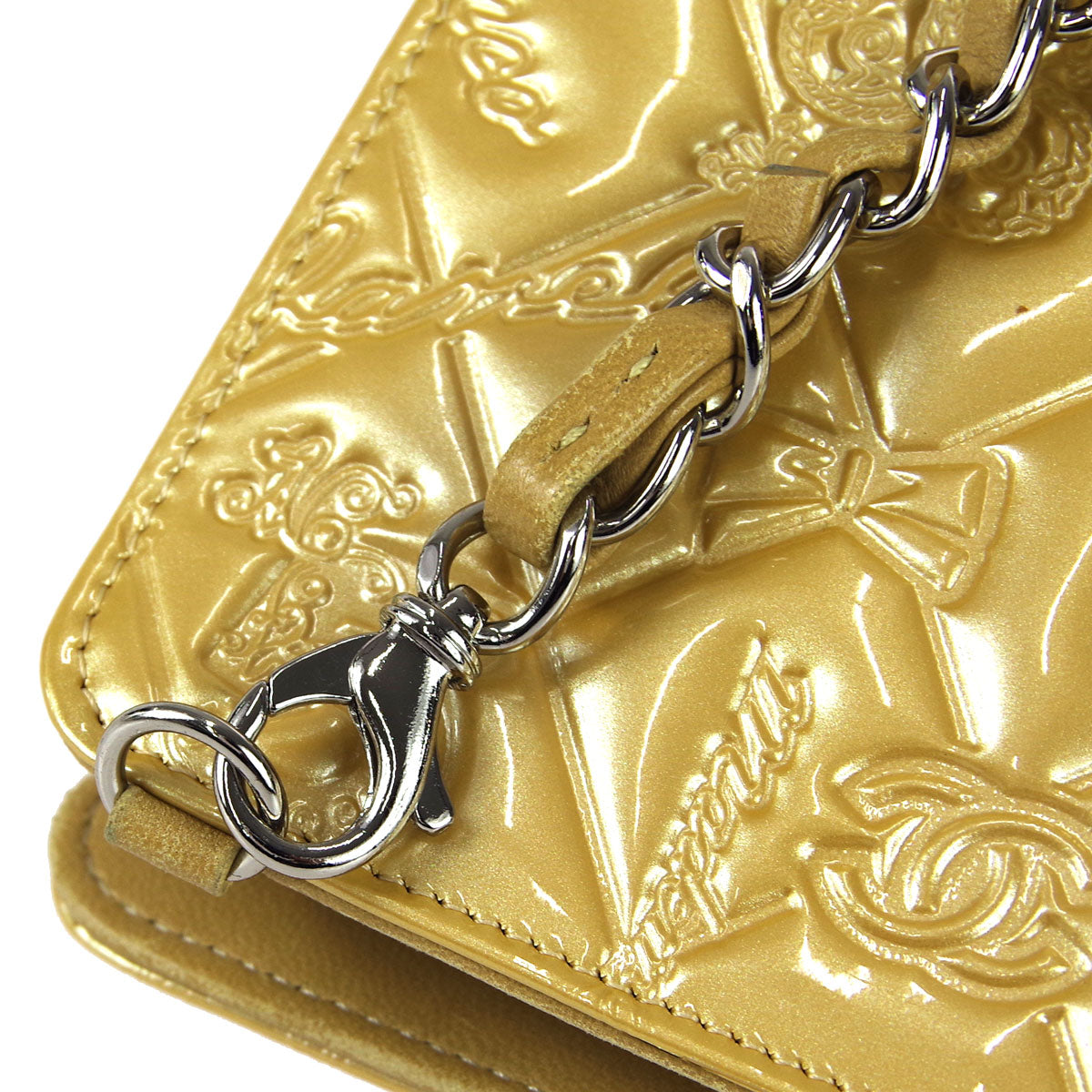 Chanel * 2009-2010 Icon Chain Handbag Patent Leather