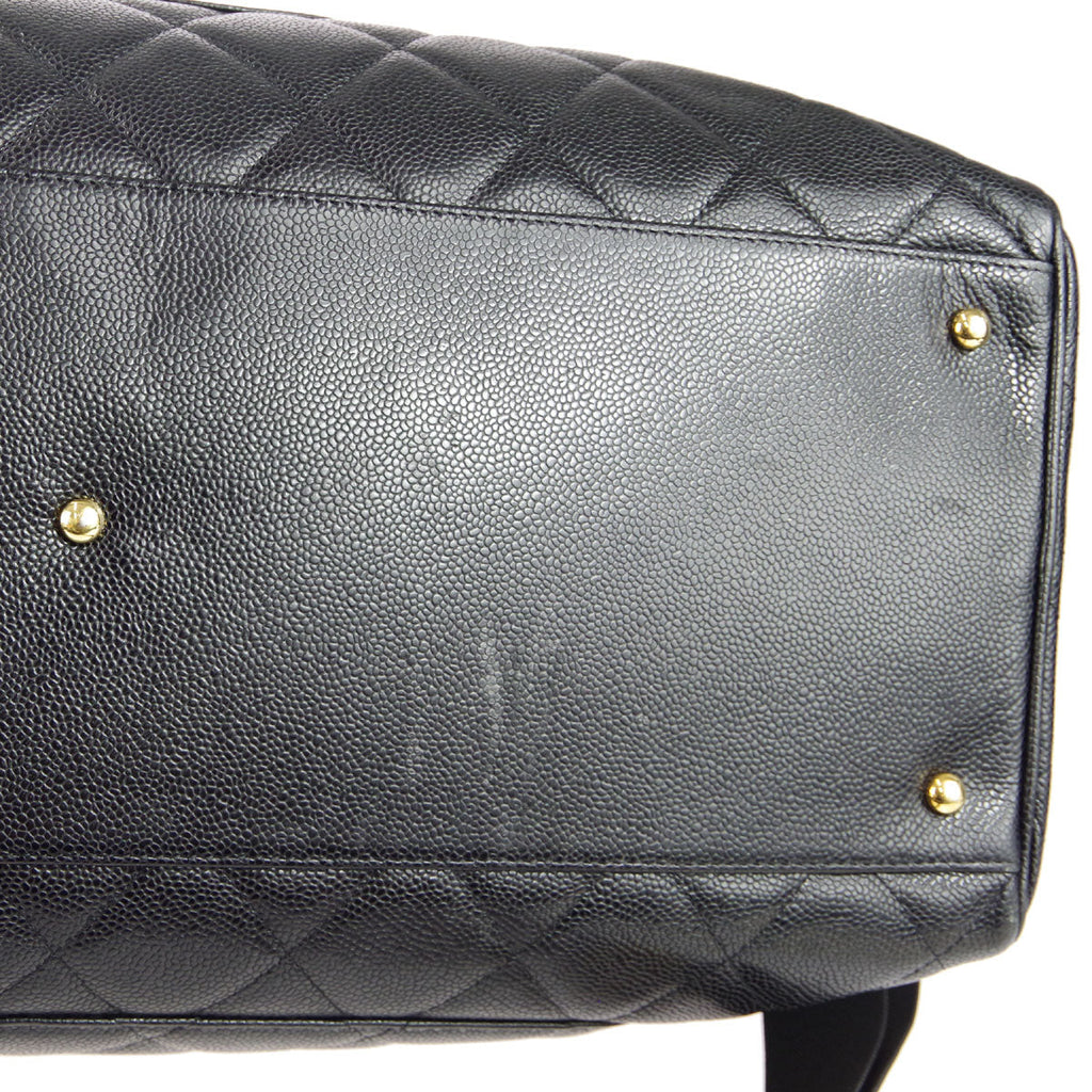 Chanel * 2003-2004 Bowling Bag 50 Black Caviar