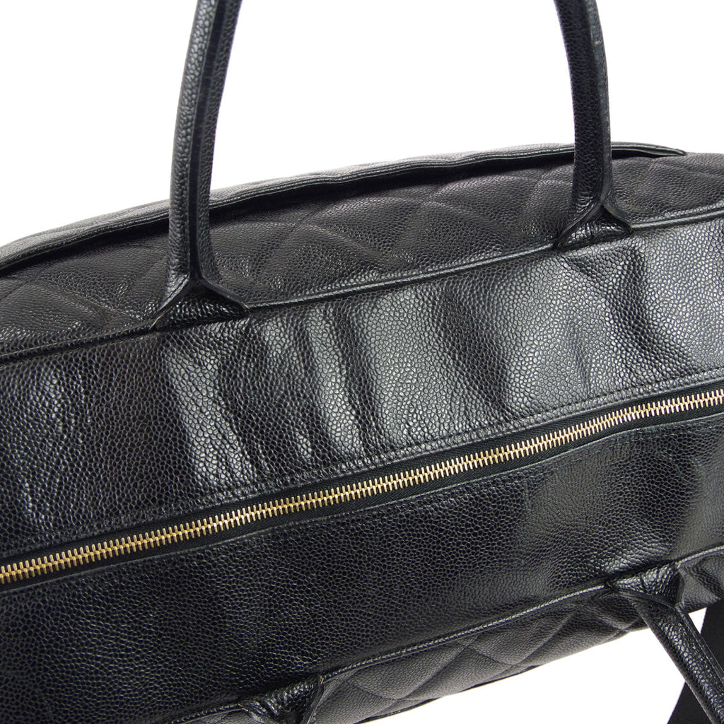 Chanel * 2003-2004 Bowling Bag 50 Black Caviar