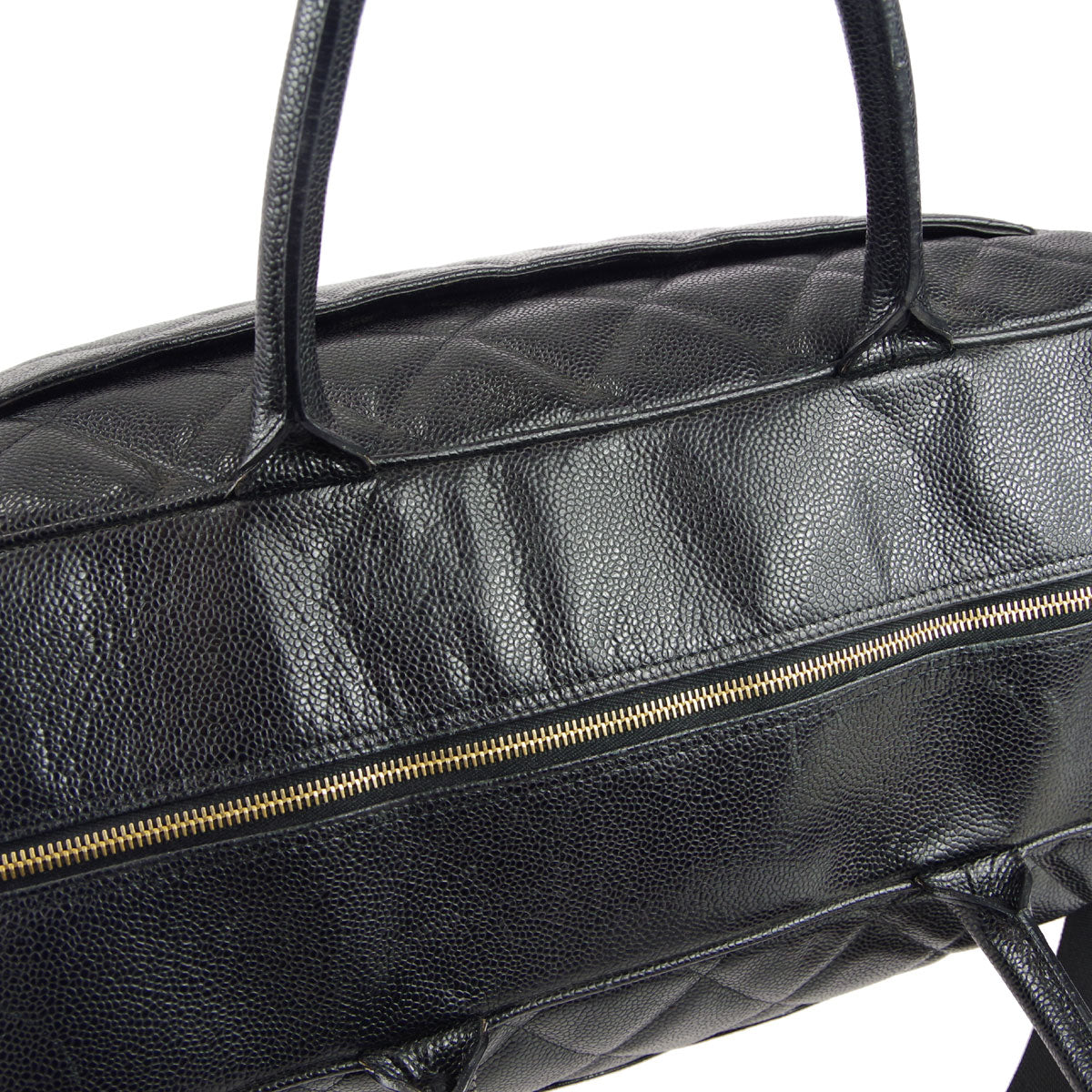 Chanel * 2003-2004 Bowling Bag 50 Black Caviar