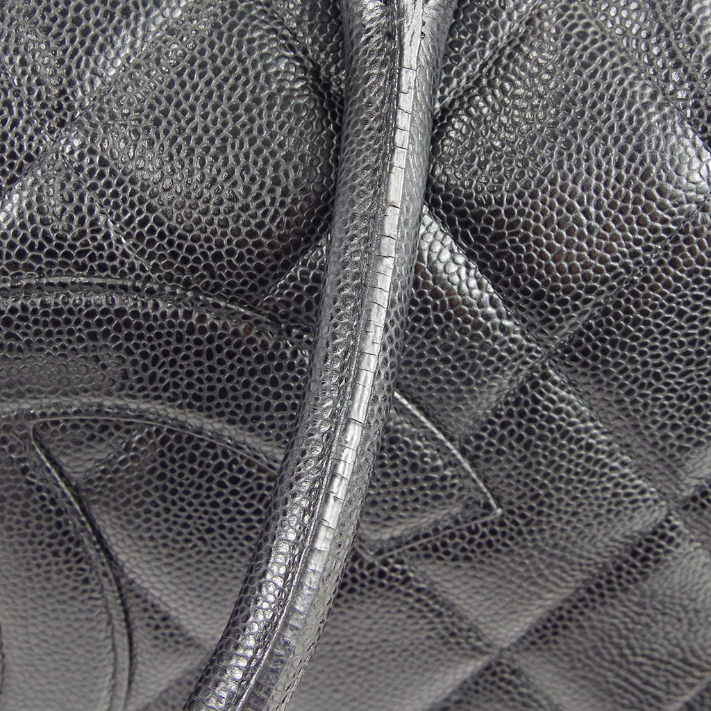 Chanel * 2003-2004 Bowling Bag 50 Black Caviar