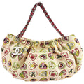 Chanel * 2005-2006 Valentine Chain Handbag Pink Canvas