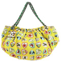 Chanel * 2005-2006 Valentine Chain Handbag Yellow Canvas