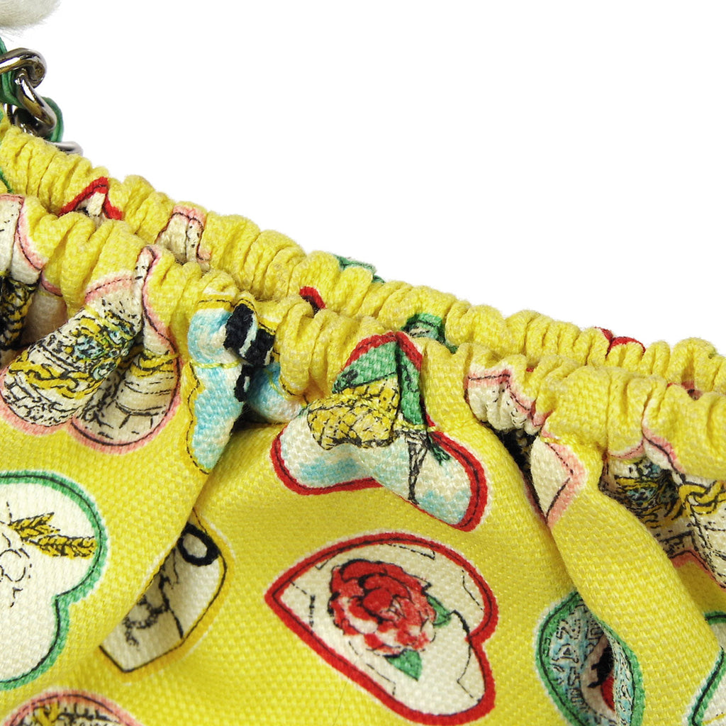 Chanel * 2005-2006 Valentine Chain Handbag Yellow Canvas