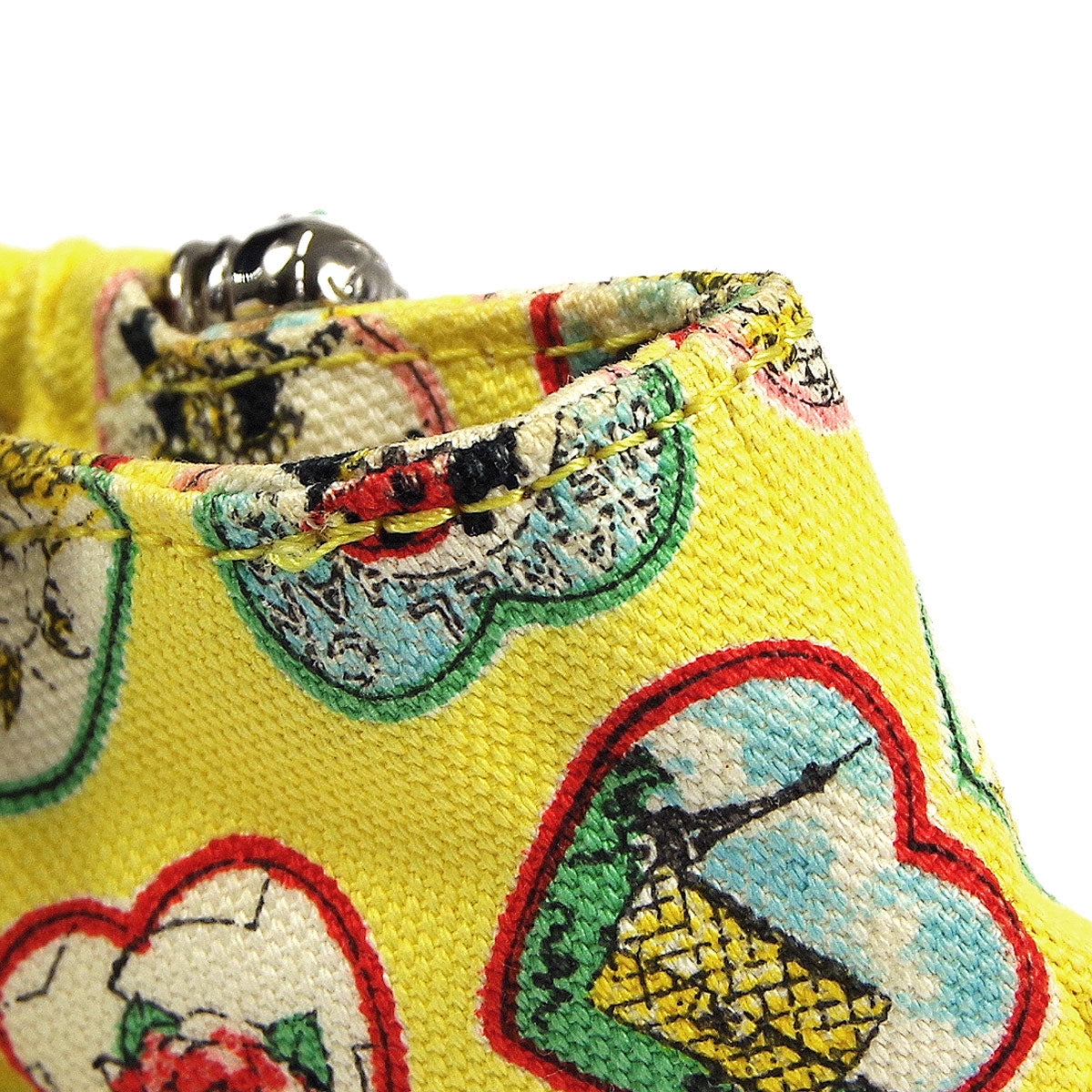 Chanel * 2005-2006 Valentine Chain Handbag Yellow Canvas
