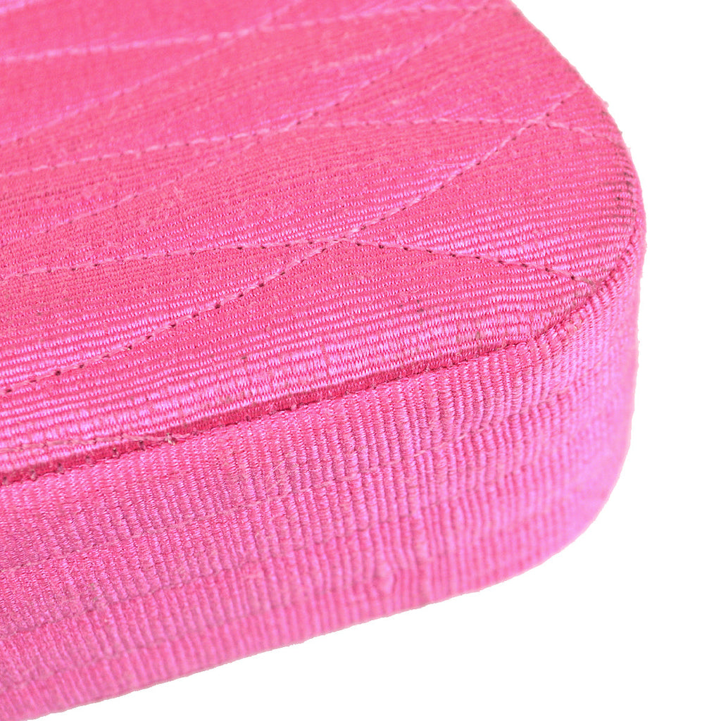 Chanel * 1991-1994 Diagonal Stitch Handbag Mini Pink Canvas