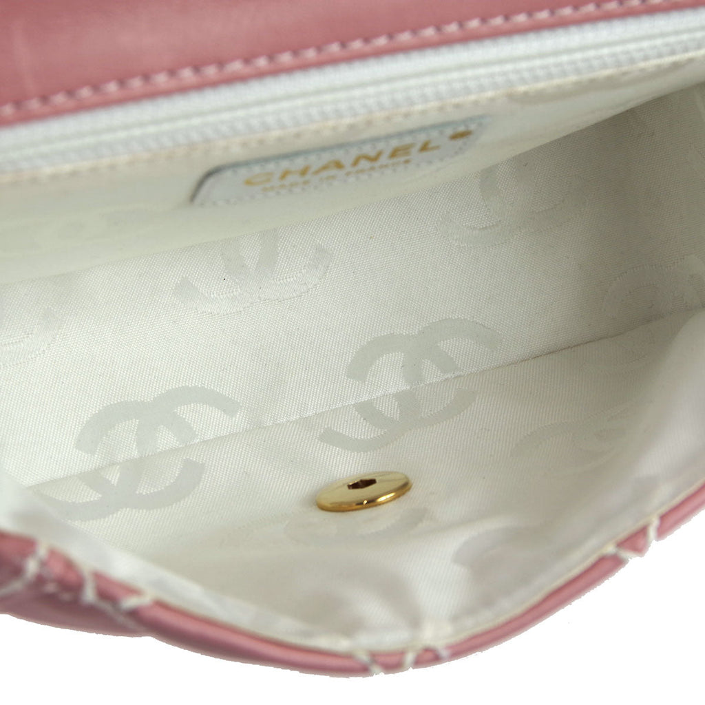 Chanel * Wild Stitch Handbag Pink Calfskin