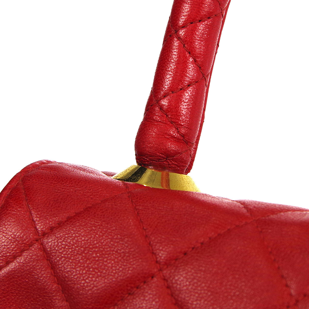 Chanel * 1989-1991 Handbag Red Lambskin