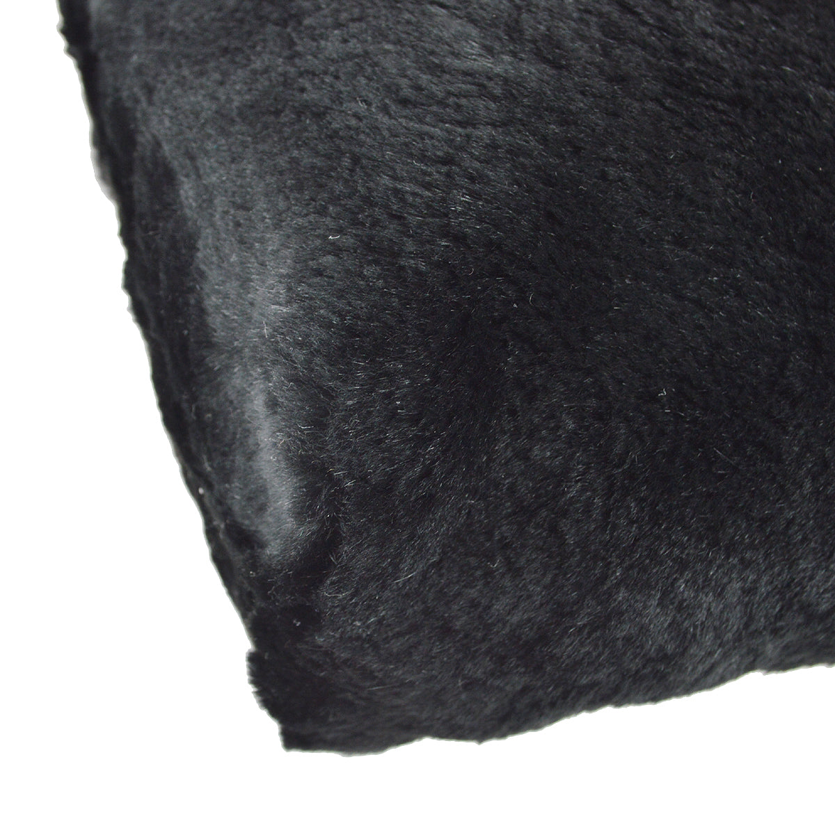 Chanel Chain Tote Handbag Black Fur