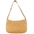 Chanel 2003-2004 Hobo Bag Beige Caviar