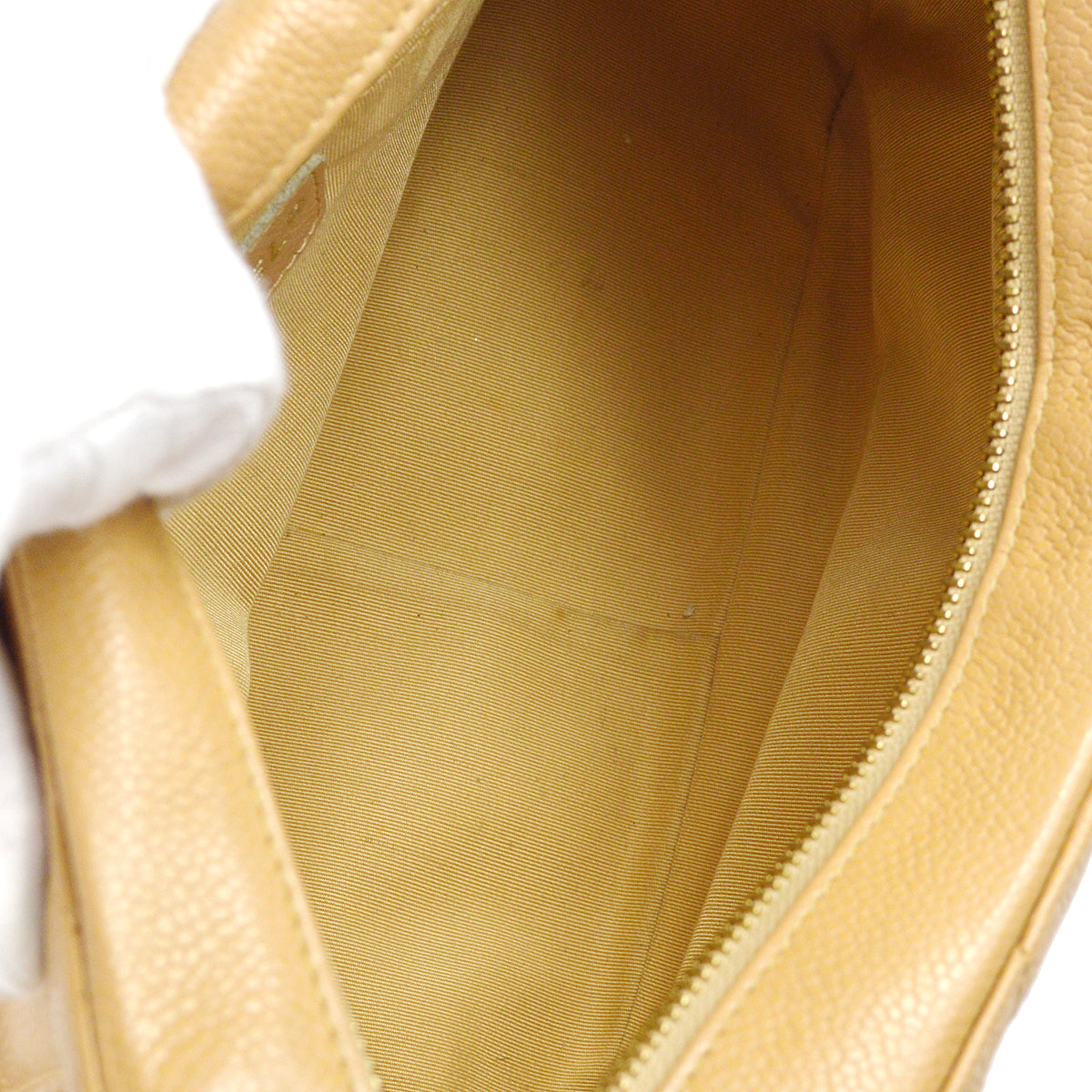 Chanel 2003-2004 Hobo Bag Beige Caviar