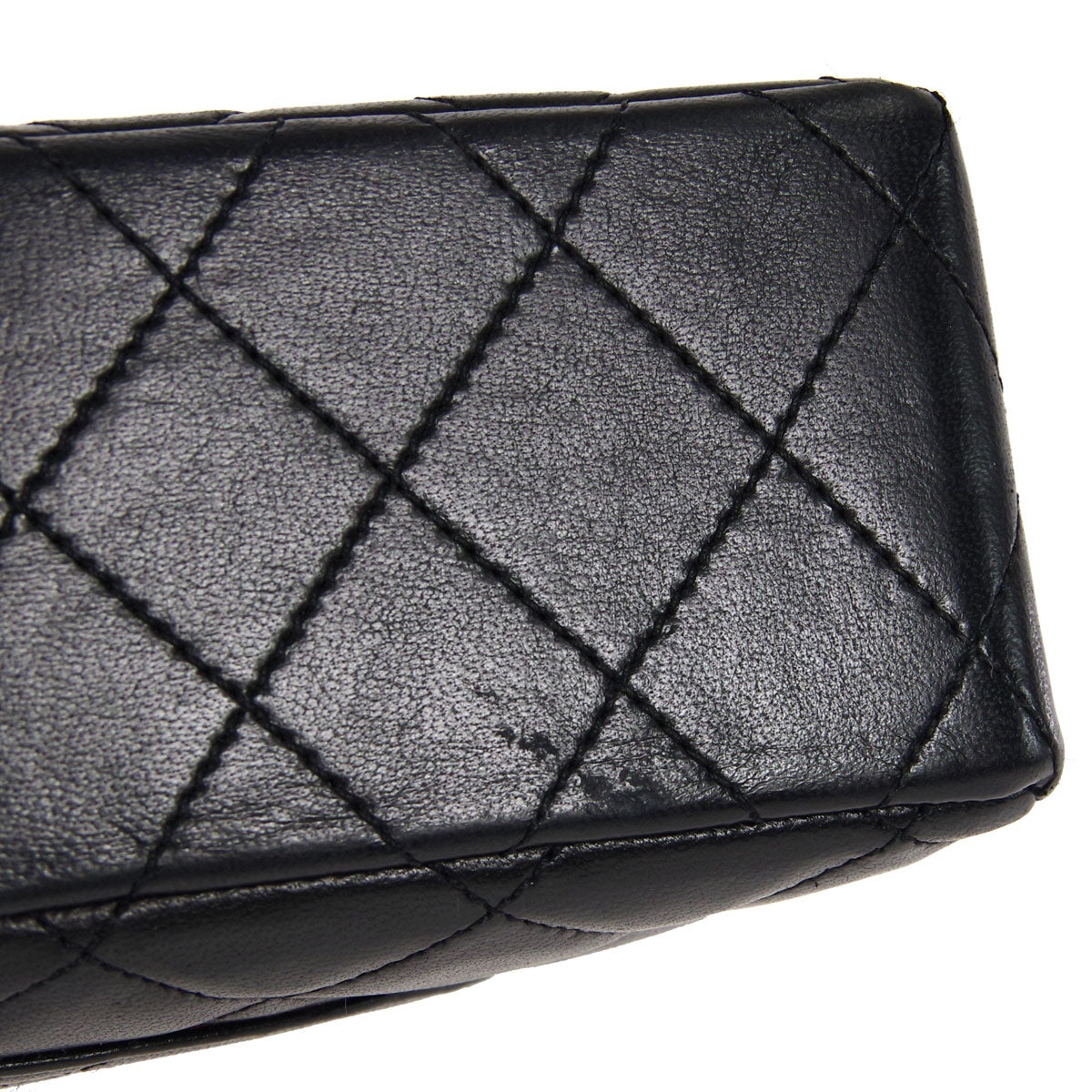 Chanel * Paris Limited Double Flap Medium Chain Shoulder Bag Black Bordeaux Lambskin