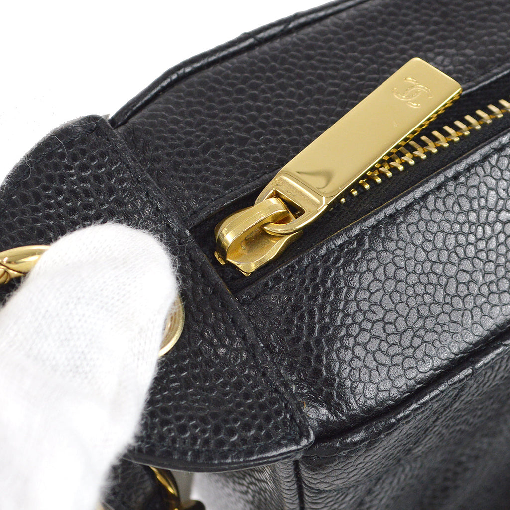 Chanel 2004-2005 Hobo Bag Black Caviar