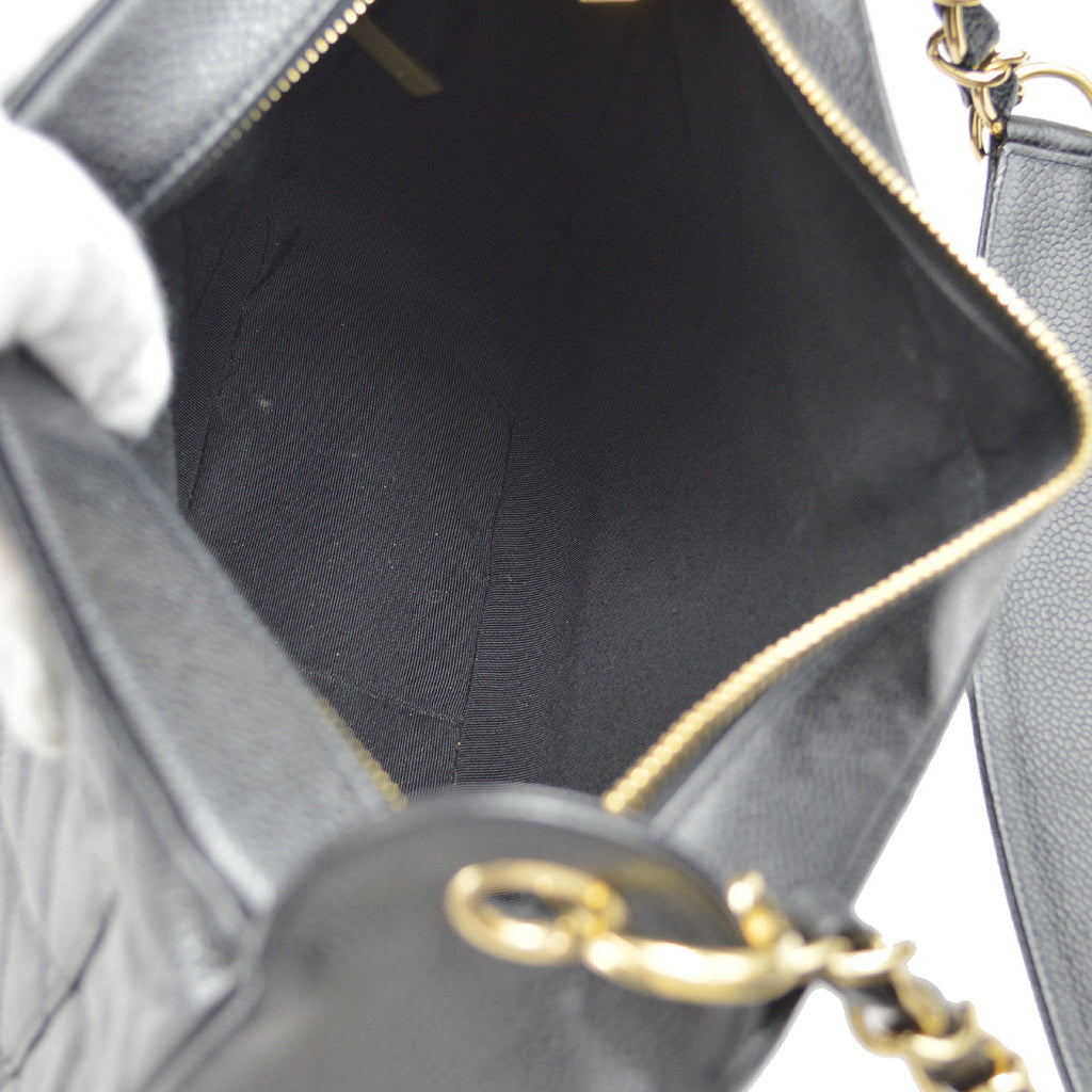 Chanel 2004-2005 Hobo Bag Black Caviar