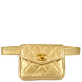 Chanel 1991-1994 Belt Bag Gold Lambskin