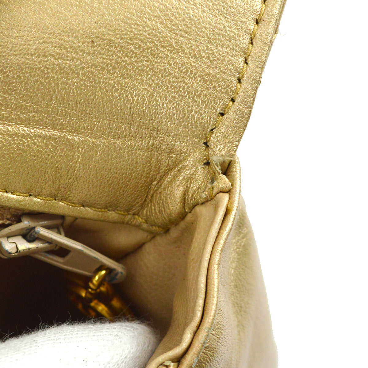 Chanel 1991-1994 Belt Bag Gold Lambskin